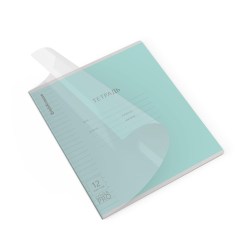 Тетрадь  12л. линейка "Классика" 65689 CoverPrо бирюзовая, с пластиковой обложкой /Полиграфика/