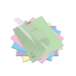 Тетрадь  12л. линейка "Классика" 56339/62666 ассорти, с пластиковой обложкой /Полиграфика/