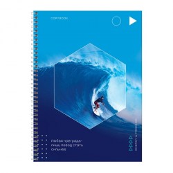 Тетрадь 160л. А4 БиДжи ТТ4гр160_лг 11227 "Стать сильнее" клетка, тв. обложка, на спирали 341863