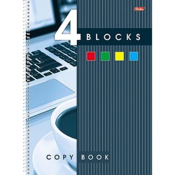 Тетрадь 160л  А4 Хатбер 160Ттр4В1сп_03846 "Four Blocks ноутбук" на спирали с разделителямии 013990 