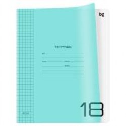Тетрадь  18л. клетка БиДжи Т5ск18_пл 08930 "UniTone.Neon" голубой с пластиковой обложкой 379144