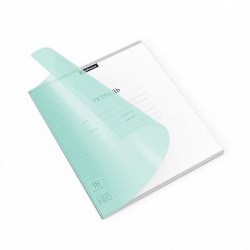 Тетрадь  18л. клетка "Классика" 56364 CoverPrо Pastel, мятная с пластиковой обложкой 