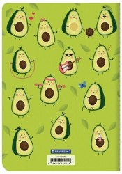 Тетрадь  40л Brauberg 403770 "МИЛЫЕ АВОКАДО" клетка SoftTouch, бежевая бумага 70 г/м2