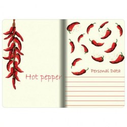 Тетрадь  40л Brauberg 403779 "HOT PEPPERS" клетка SoftTouch, бежевая бумага 70 г/м2