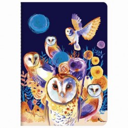 Тетрадь  40л Brauberg 403780 "СОВЫ" клетка SoftTouch, бежевая бумага 70 г/м2