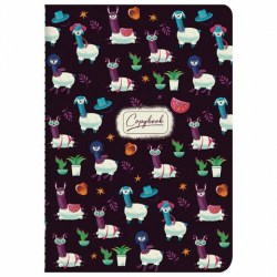 Тетрадь  40л Brauberg 403786 "ЗАБАВНЫЕ ЛАМЫ" клетка SoftTouch, бежевая бумага 70 г/м2