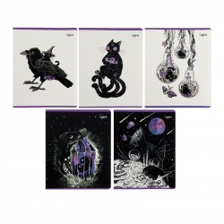 Тетрадь  48л Альфа-Тренд 120002 "Черно-белое" клетка, ассорти