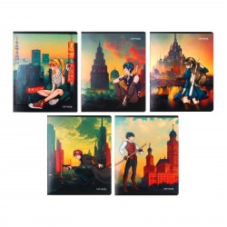 Тетрадь  48л Альфа-Тренд 120015 "Анимэ м мегаполис" клетка, ассорти