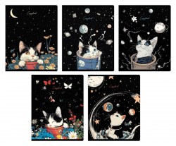 Тетрадь  48л Альфа-Тренд 120046 "Котобезумие" клетка, ассорти