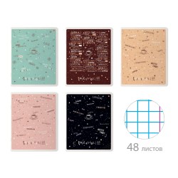 Тетрадь  48л. Альт 7-48-1273 "COFFE TIME" клетка, ассорти