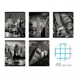 Тетрадь  48л. Альт 7-48-1275 "Города" клетка, ассорти