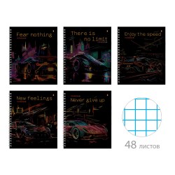 Тетрадь  48л. Альт 7-48-1347 "TOKYO DRIFT" клетка, на спирали, ассорти