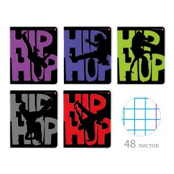 Тетрадь  48л. Альт 7-48-580 "Hip-Hop" клетка, ассорти