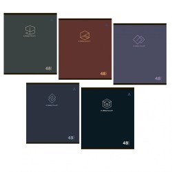 Тетрадь  48л Alingar AL12112 "A deep touch" клетка, soft-touch, ссорти 