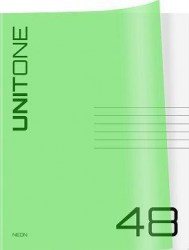 Тетрадь  48л БиДжи 12471 "UniTone Neon" клетка, неон, пласт обложка 359081