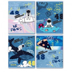 Тетрадь  48л БиДжи Т5ск48_вл 9595 "Я не идеален" клетка, на скобе 323029