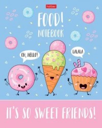 Тетрадь  48л Хатбер 40Т5В1 "Food party" клетка, ассорти 075042