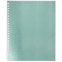 Тетрадь  48л Хатбер 48Т5бвВ1гр "Metallic. Мята" бумвинил, клетка, на спирали 066853