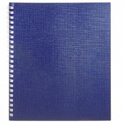 Тетрадь  48л Хатбер 48Т5бвВ1гр "Metallic. Синяя" бумвинил, клетка, на спирали 063469