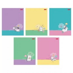 Тетрадь  48л Хатбер 48Т5тВ1 "Приключения кота Пирожка" клетка, ассорти 068010