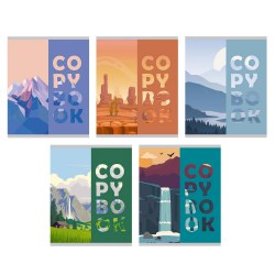 Тетрадь  48л. Канц-Эксмо ТК487077 "Арт пейзаж" клетка, ассорти