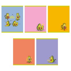 Тетрадь  48л. КанцБизнес 10866/5 клетка "Авокот" софт-тач