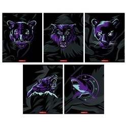 Тетрадь  48л. КанцБизнес 14074/5 клетка "Фиолетовые звери" 