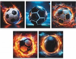 Тетрадь  48л Lamark 4824-24 "Футбольный мяч" клетка, мелованный картон