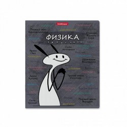 Тетрадь  48л. тематическая ErichKrause 59472 "Чубрик" клетка, пластиковая обложка ФИЗИКА