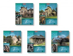 Тетрадь  60л. Полиграфика 37593 клетка "Старая мельница"