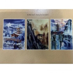 Тетрадь  64л. А4 Альфа-Тренд 120034 "Япония.Вдохновение" клетка, ассорти