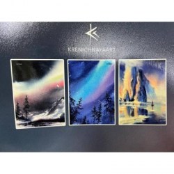 Тетрадь  64л. А4 Альфа-Тренд 120036 "Северное сияние" клетка, ассорти