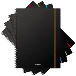 Тетрадь  80л. А4 ErichKraus 53142 "Accent" пластиковая обложка, клетка, на спирали, резинка