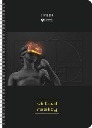 Тетрадь  80л. А4 Lamark 0104-01 клетка "VIRTUAL REALITY №1" на спирали