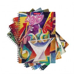 Тетрадь  80л. ErichKrause 53150 клетка "Glass" тв. обложка, на спирали, ассорти