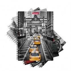 Тетрадь  80л. ErichKrause 53154 клетка "Travel" тв. обложка, на спирали, ассорти