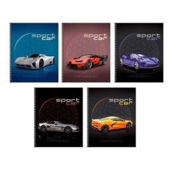 Тетрадь  80л Канц-Эксмо ТСЛ808445 "Sport car" клетка, на спирали, ассорти