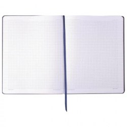 Тетрадь  80л. В5 Brauberg 111049 "Metropolis Extra" клетка, синяя, кожзам