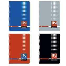 Тетрадь  96л. А4 Brauberg 400528 "INDAY" клетка, ассорти, на спирали 