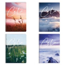 Тетрадь  96л. А4 Brauberg 404059 "Calm" клетка, ассорти, на спирали 