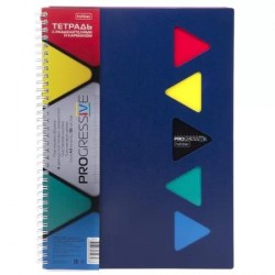 Тетрадь  96л. А4 Хатбер 96Т4В1гр_05309 PROGRESSIVE CANVAS "Синяя" на спирали, пласт. обл. 081661