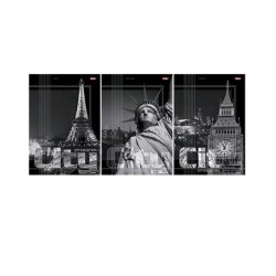 Тетрадь  96л. А4 Хатбер 96T4В4 "City Collection" линия, на скобе 013360