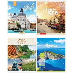 Тетрадь  96л. ArtSpace Т96к"_23610 "Микс. Путешествия" клетка, суперэконом 275354