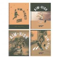 Тетрадь  96л. БиДжи 11126 "Метить высоко" клетка, на спирали, ассорти 341069