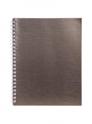 Тетрадь  96л. Хатбер 96Т5бвB1гр "Metallic. Коричневая" бумвинил, клетка,на спирали 059709