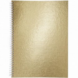 Тетрадь  96л. Хатбер 96Т5бвB1гр "Metallic. Золото" бумвинил, клеткана, спирали 059330