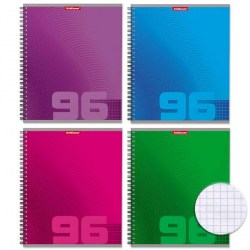 Тетрадь 96л. Полиграфика 46852 клетка "Fusion" на спирали