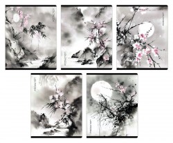 Тетради набор  48л Альфа-Тренд 120043 "Сакура" линия, ассорти /5шт/