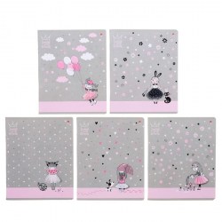 Тетради набор  48л. Альт 7-48-1095 "Маленькая принцесса" клетка, ассорти  /5шт/