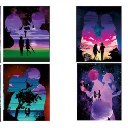 Тетради набор  48л Centrum 71626 "Аниме. Романтика" клетка, ассорти /4шт/